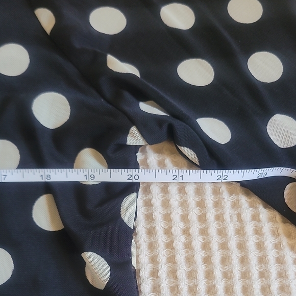 Mock-neck Polka Dot Sheer Long Sleeve Top Size XXL - Picture 9 of 10